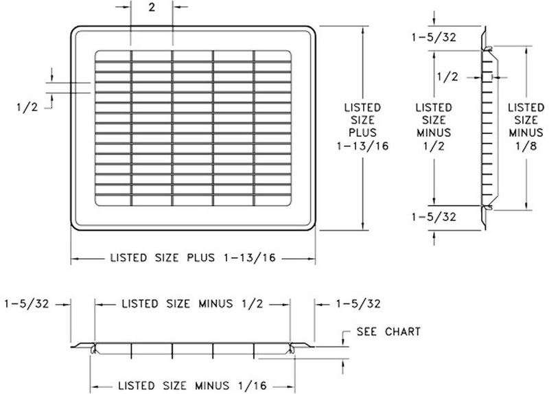 Imperial RG1031 Heavy Gauge Floor Return Air Grille, 4 x 10-Inch, White - Image 2